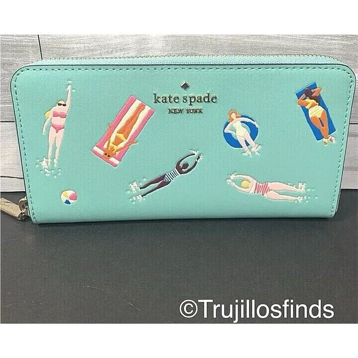 Kate Spade Splash Poolside Large Continental Wallet K7199 New