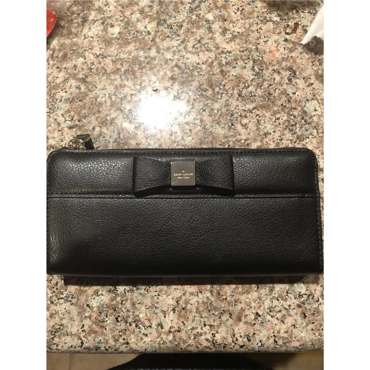 Kate Spade Bow Black Zip Wallet