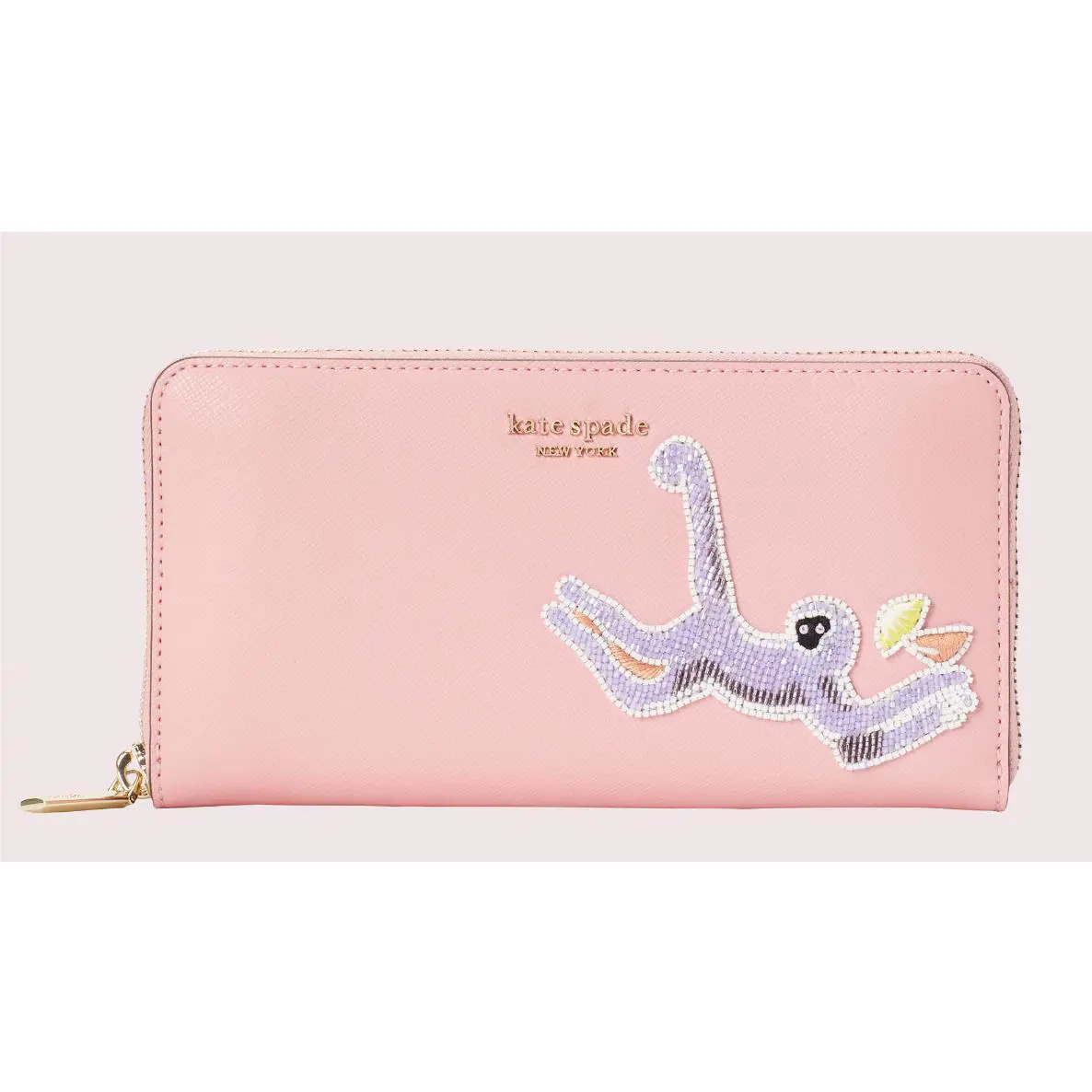 Kate Spade Beaded Safari Zip Around Monkey Continental Wallet
