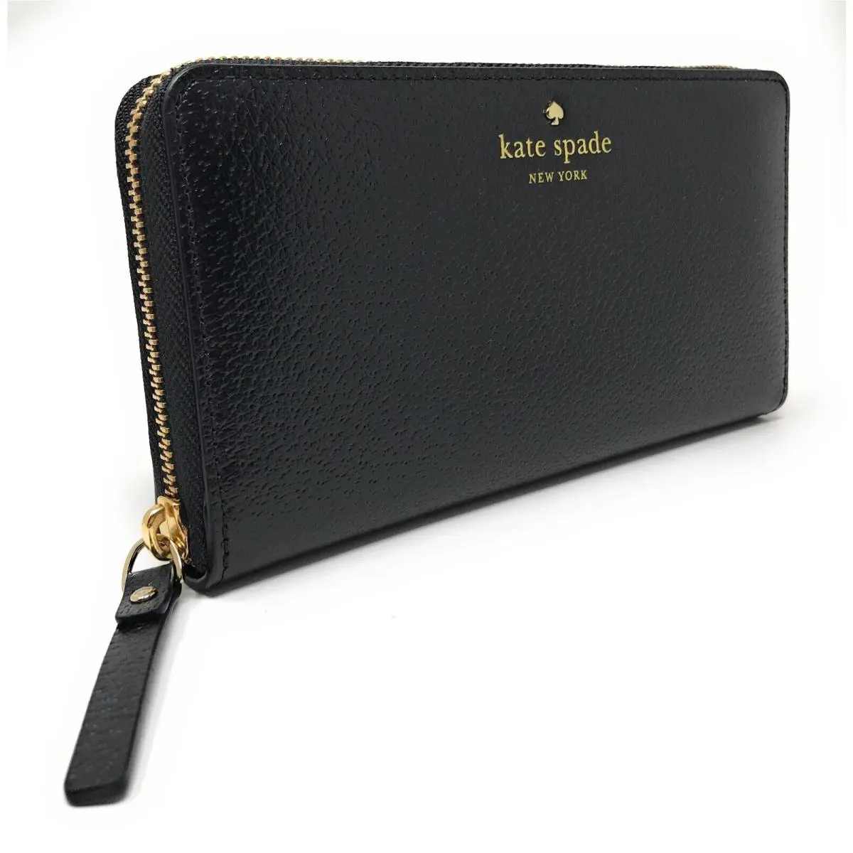 Kate Spade New York Grand Street Neda Black Leather Zip Around Wallet: