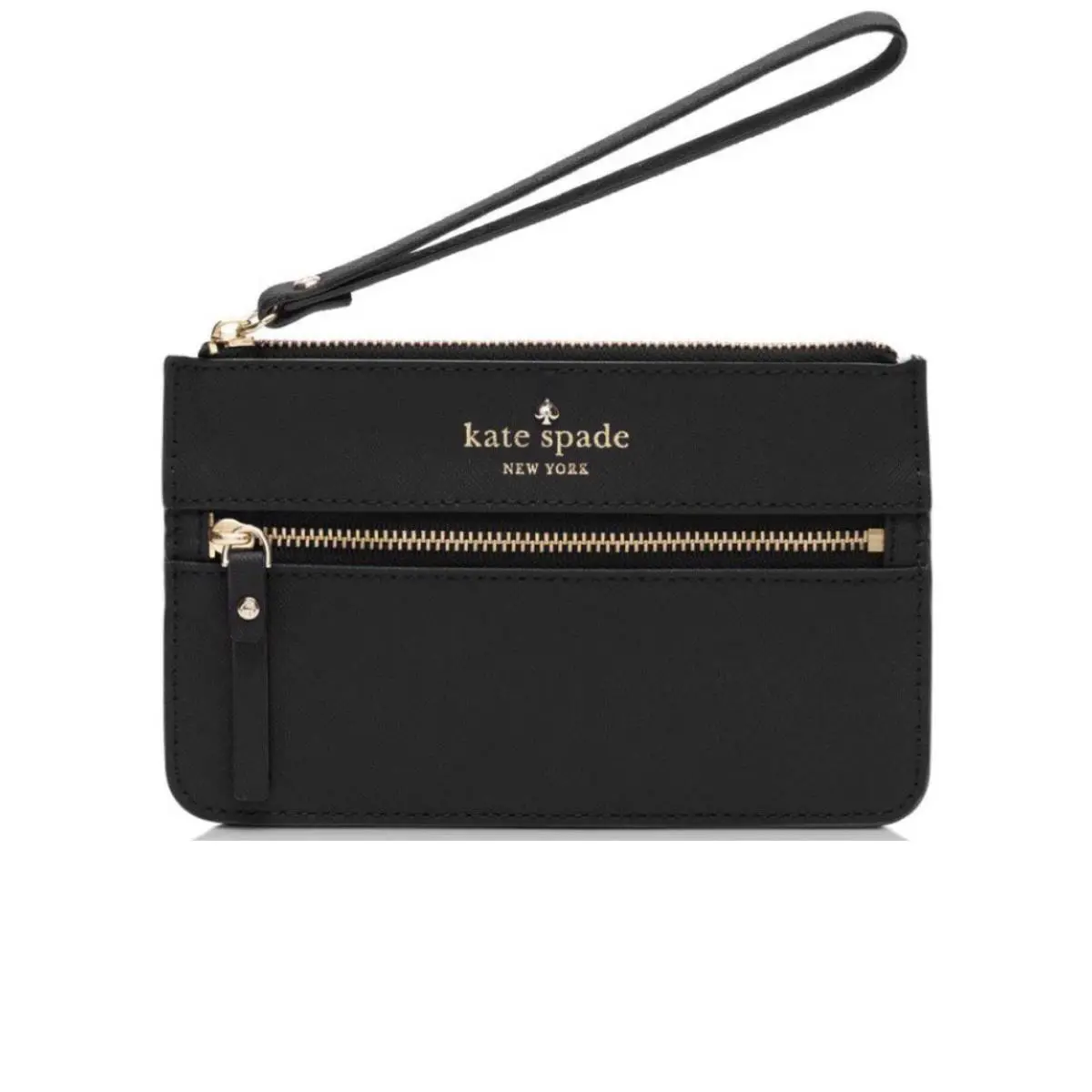 New Kate Spade Bee Mika’s Pond Black Saffiano Leather Wristlet/wallet