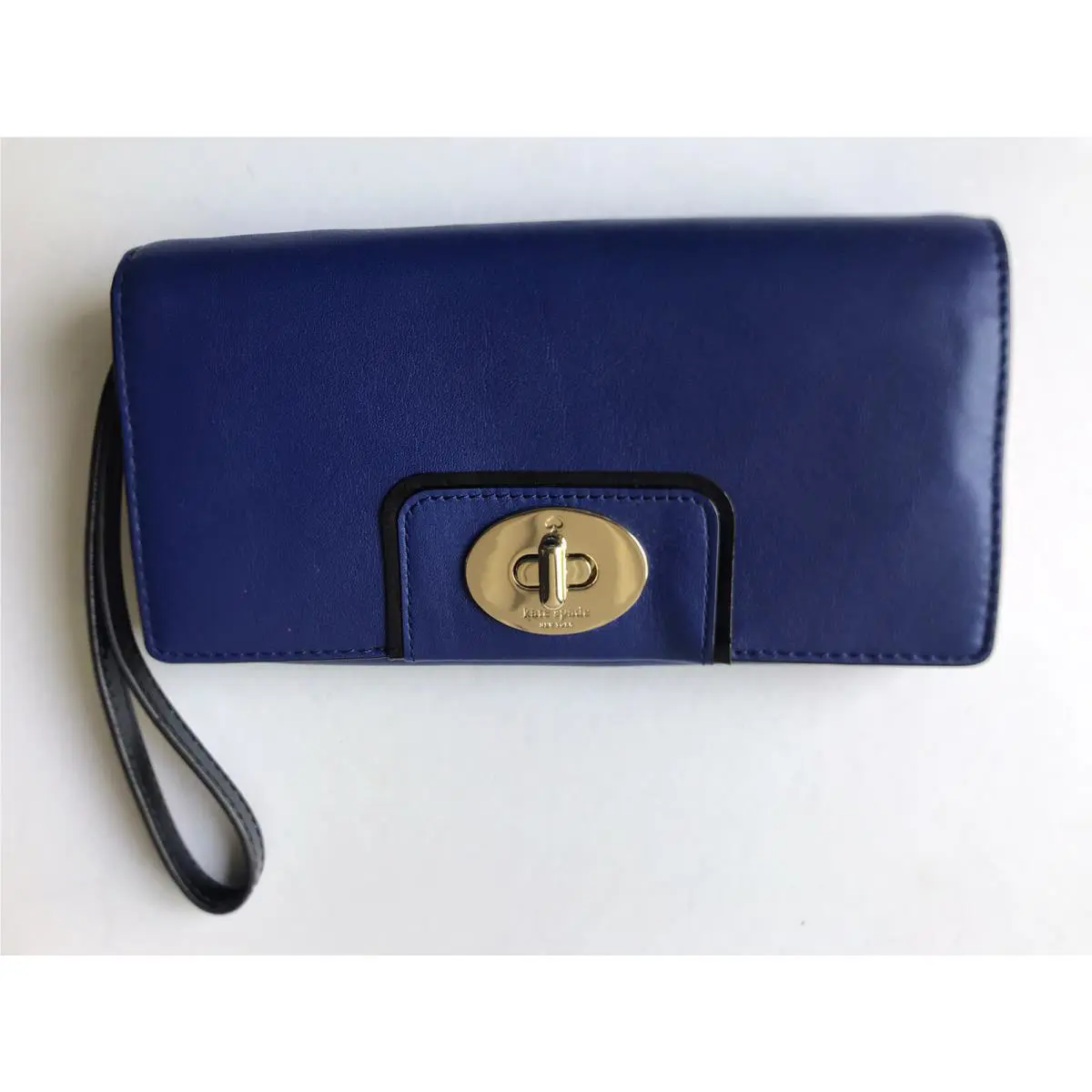 Kate Spade New York Hampton Road Turnlock Mara Wallet Cobalt Blue/ Black