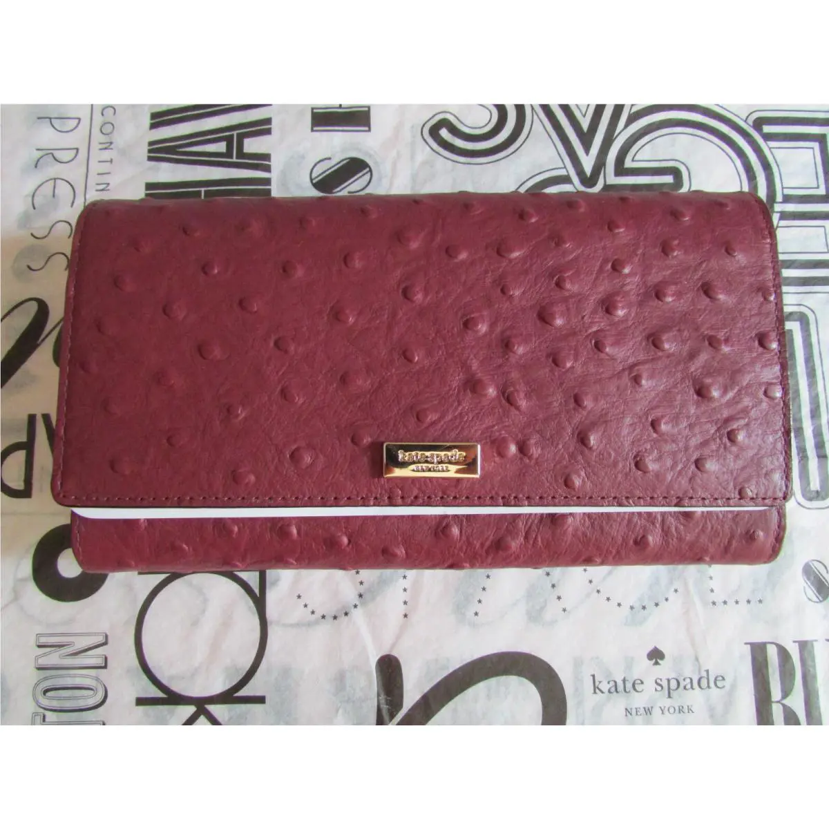 Kate Spade New York Travel Wallet Alexander Ave Phoenix Black Cherry New