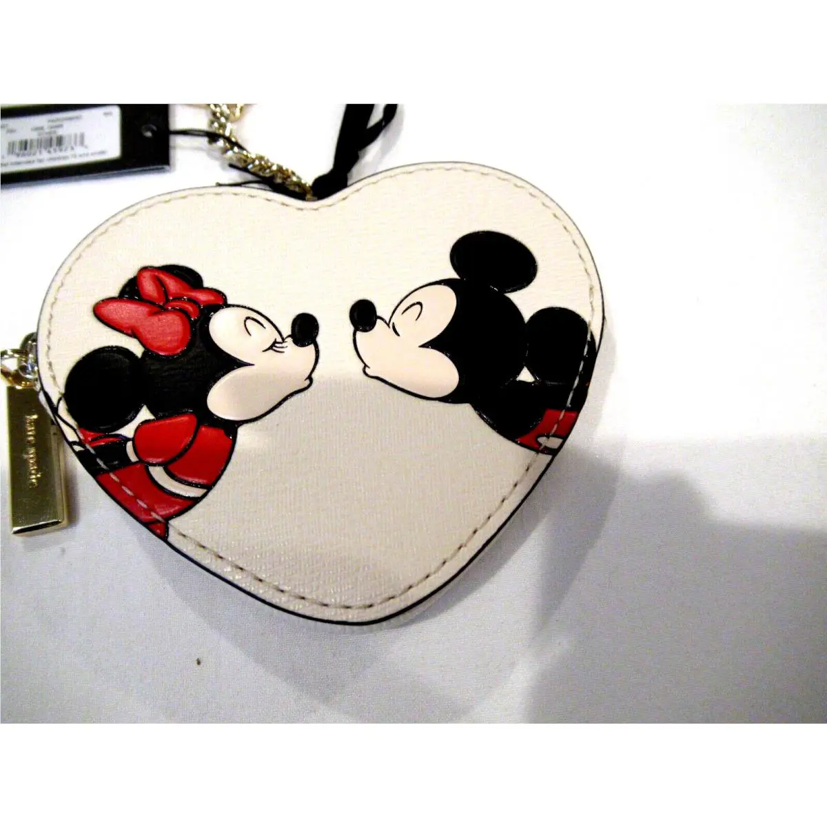 Kate Spade New York Mickey Mouse Heart Shaped Wallet / Coin Purse