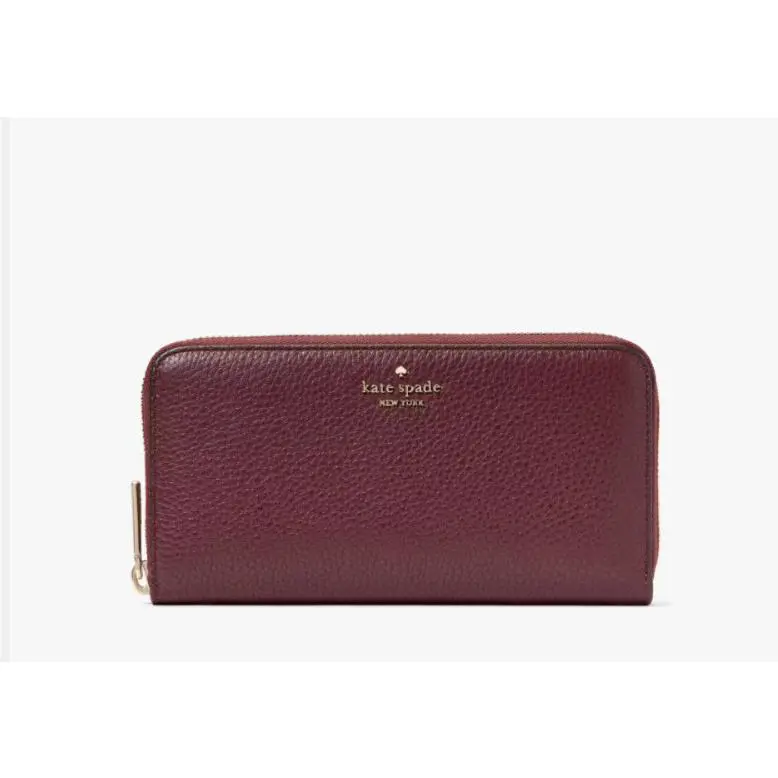 Kate Spade Lena Large Continental Wallet Leather Cherrywood