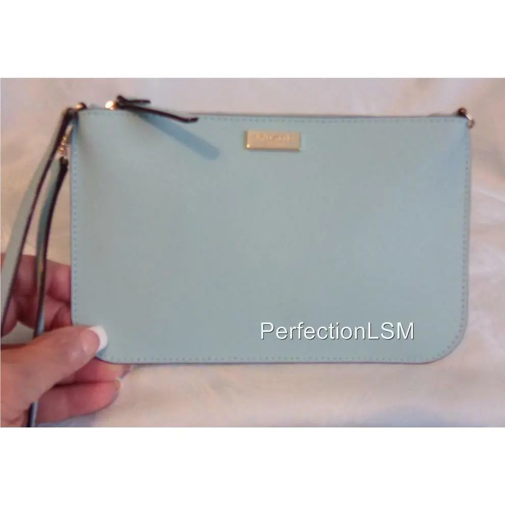 Kate Spade Saffiano Leather Bury Lane Lolly Wristlet Hydrangea Blue