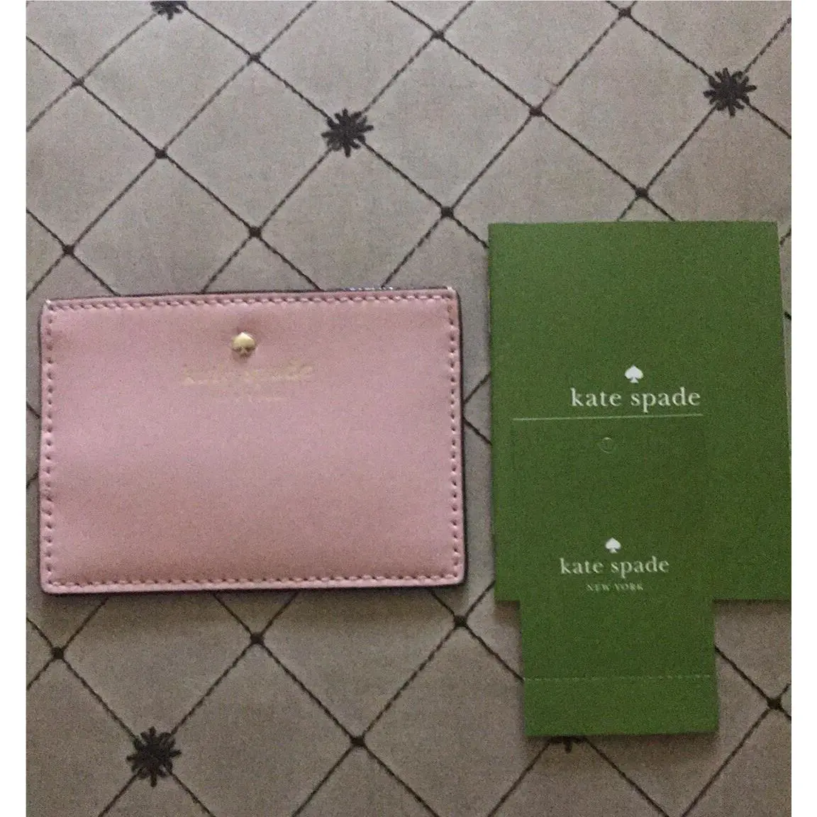 New Pink Kate Spade Leather Card Holder
