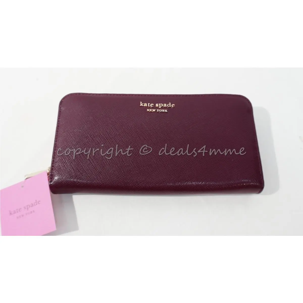 Kate Spade New York PWR00281 Spencer Zip Around Continental Wallet in Grenache
