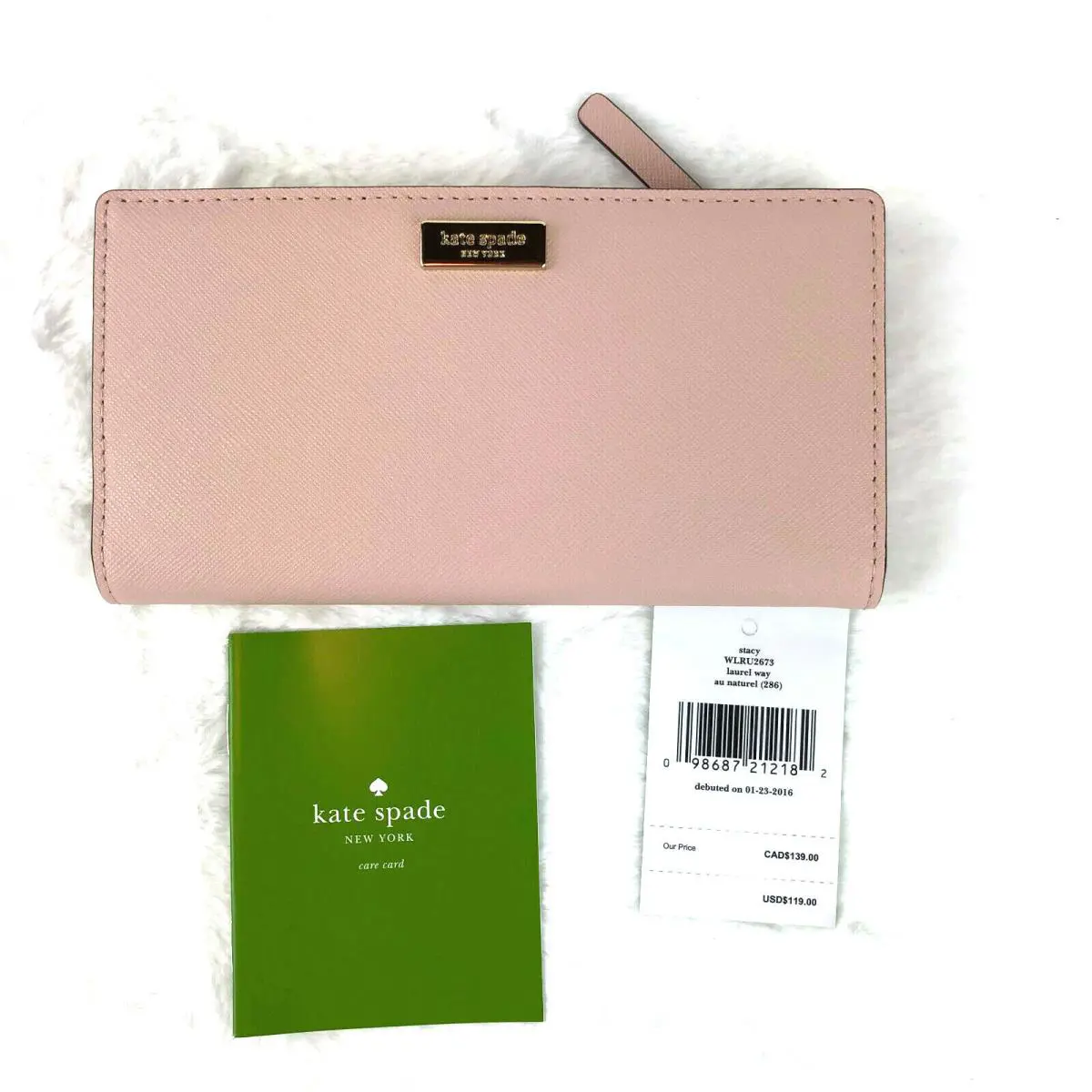 Kate Spade Stacy Laurel Way Au Naturel Medium Wallet WLRU2673 Retail
