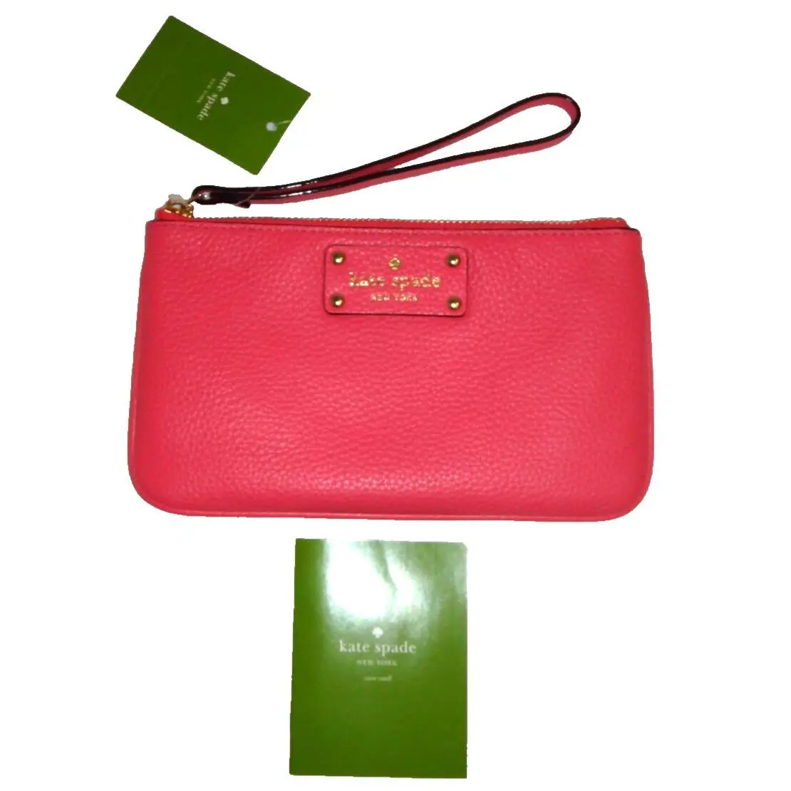 Kate Spade Womens Berkshire Road Zip Wristlet Clutch Wallet Cabaret Pink Leather