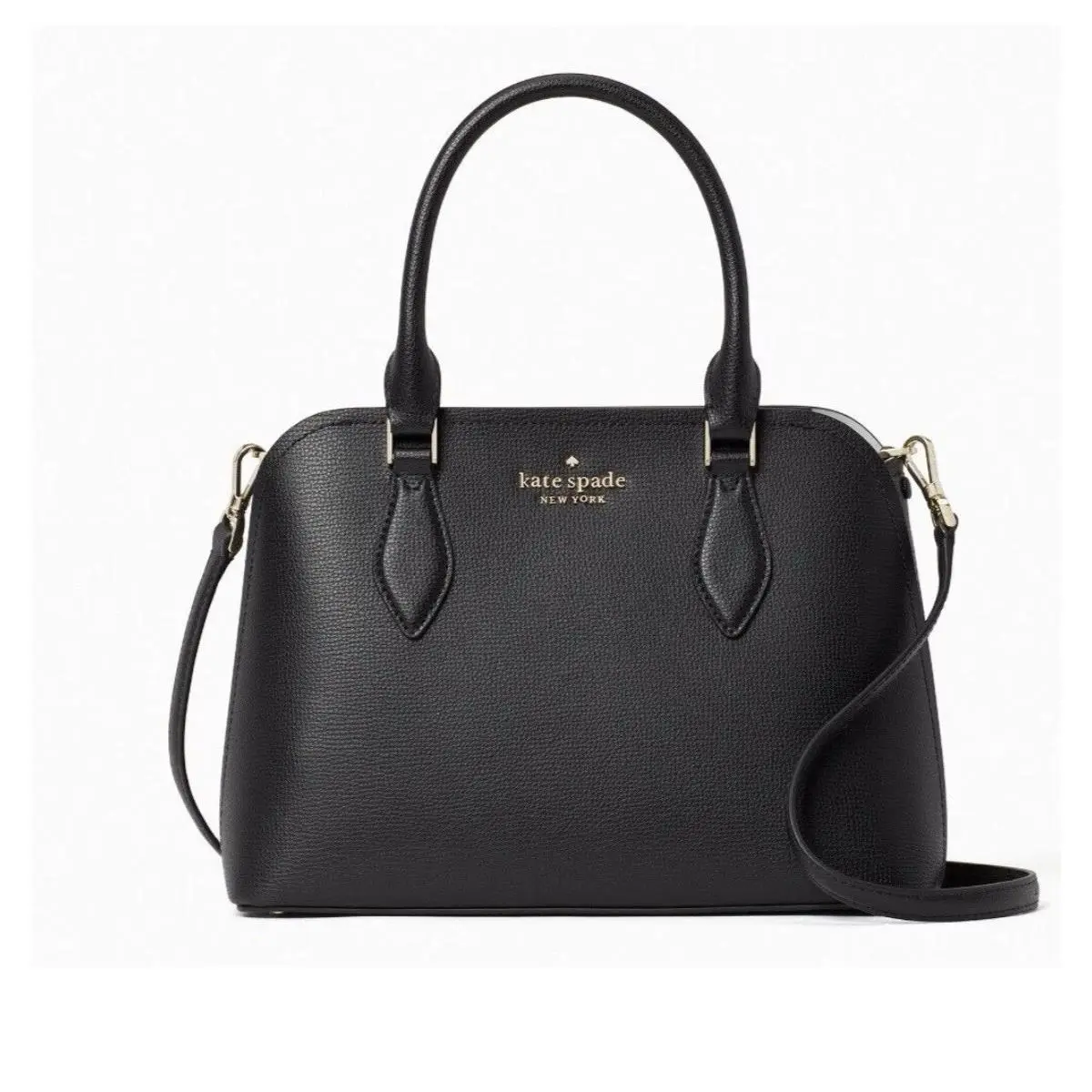 New Kate Spade Crosbody Satchel Leather Black Handbag