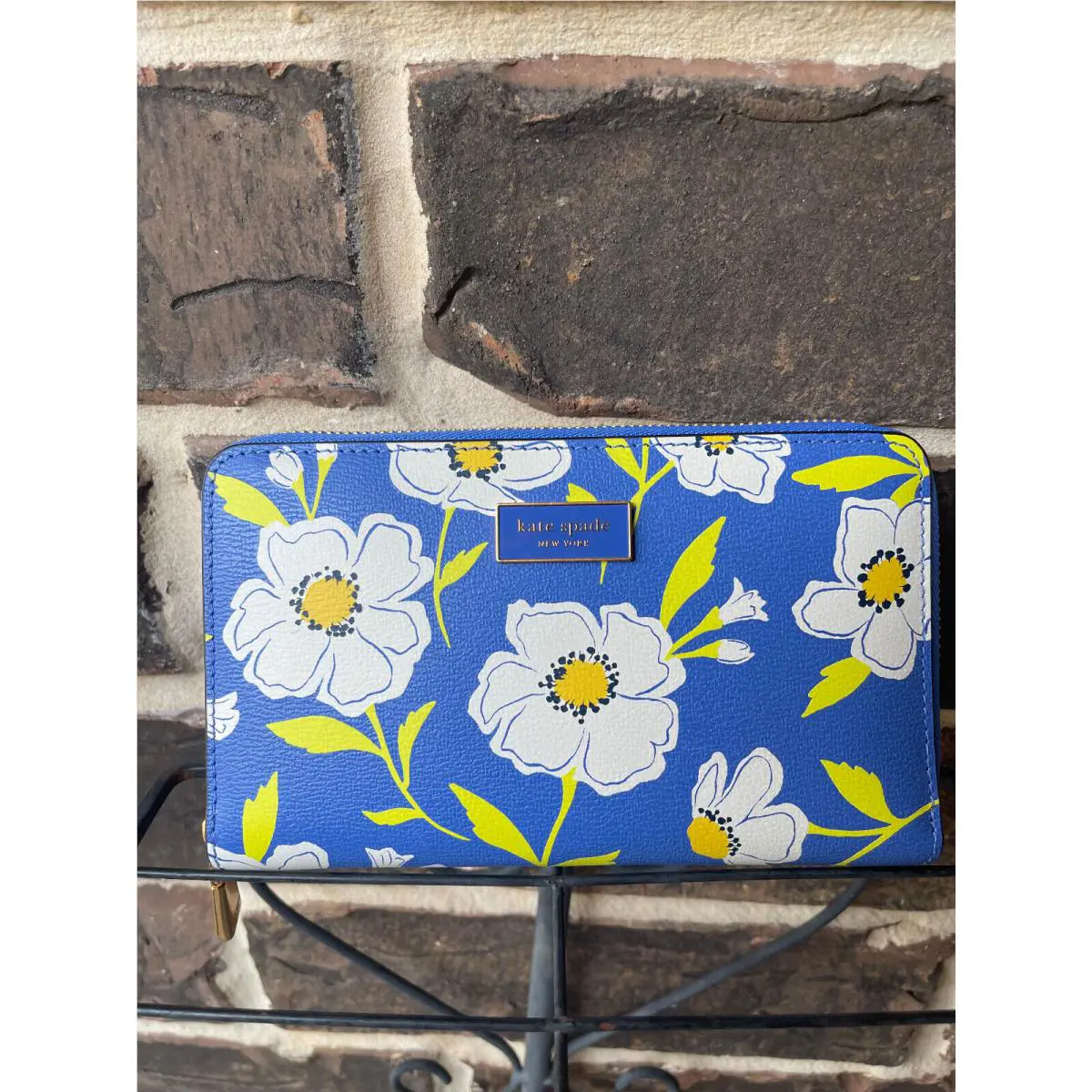 Kate Spade Katy Sunshine Floral Leather Medium Zip-around Wallet Multi