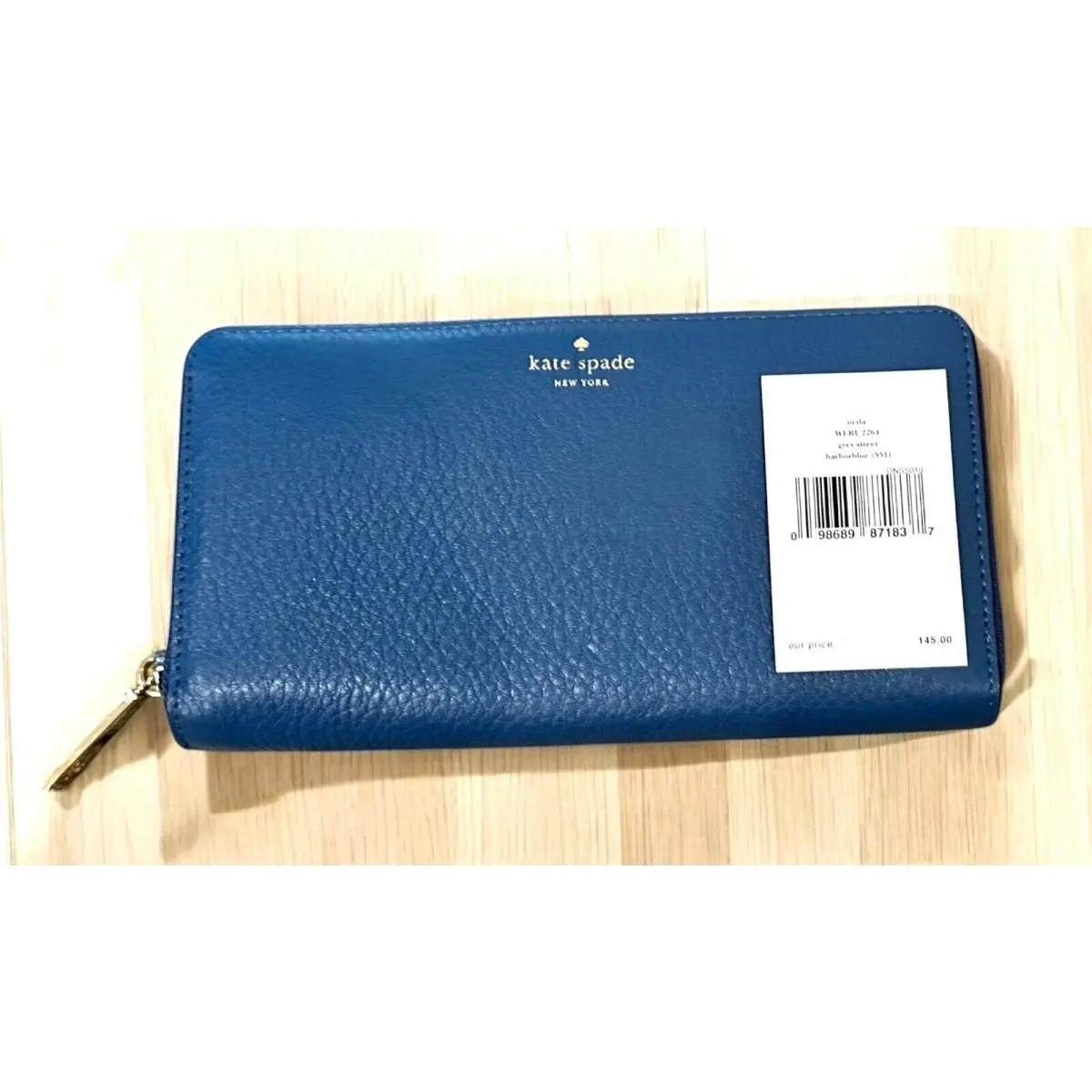 Kate Spade Neda Grey Street Wallet Harbor Blue WLRU2264