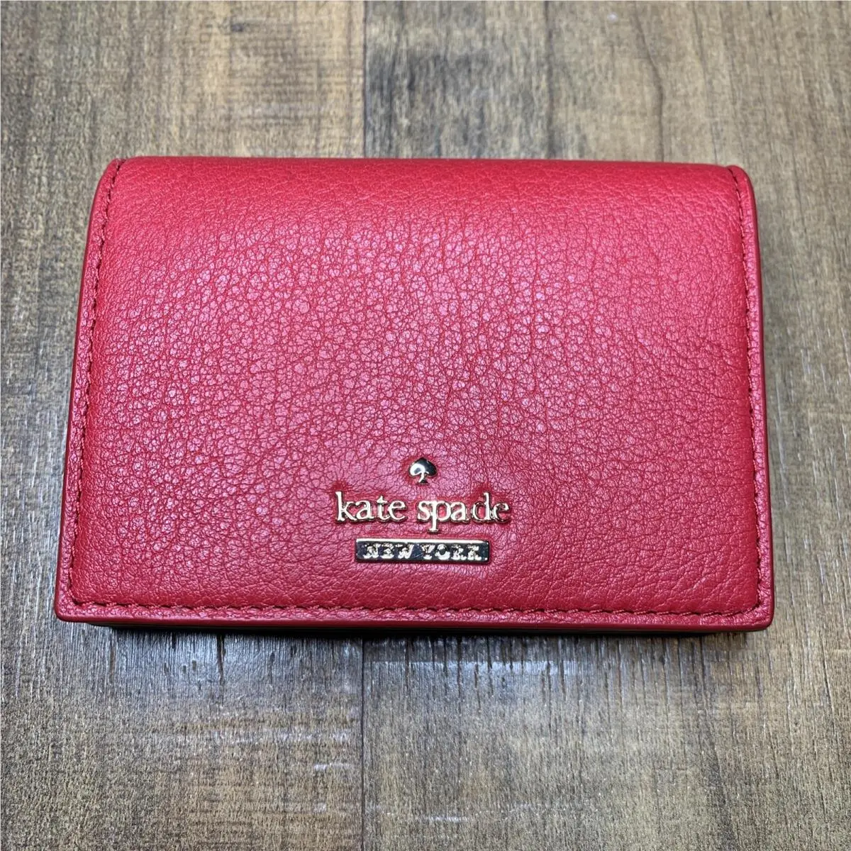 Kate Spade Blake Street Dot Annabella Red Mini Wallet Leather New PWRU6526