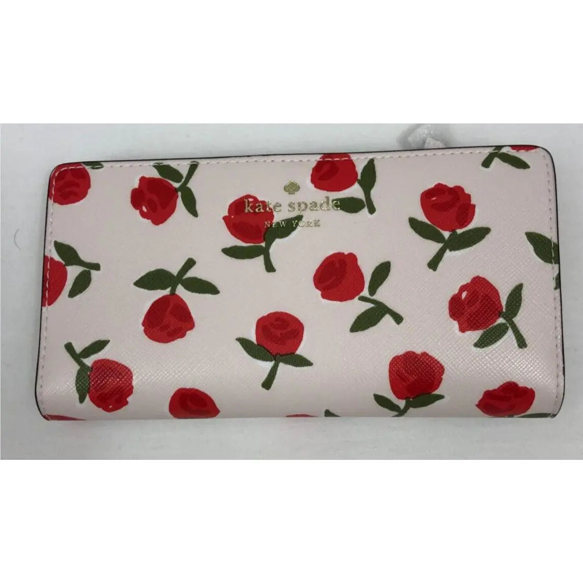 Kate Spade Dana Large Slim Bifold Wallet Rosette