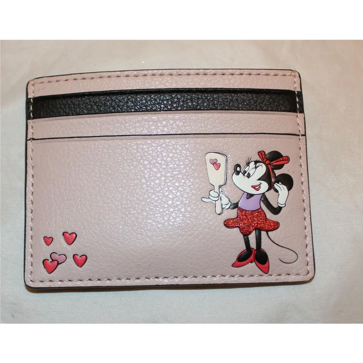 Kate Spade Minnie Mouse Small Slim Card Holder Case Wallet - Pale Vellum Pink