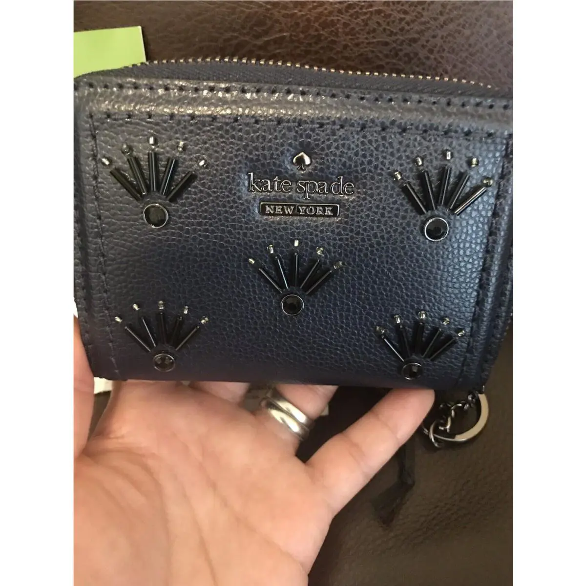 Kate Spade Leather Dani Patterson Drive Wallet W/ Key Cha