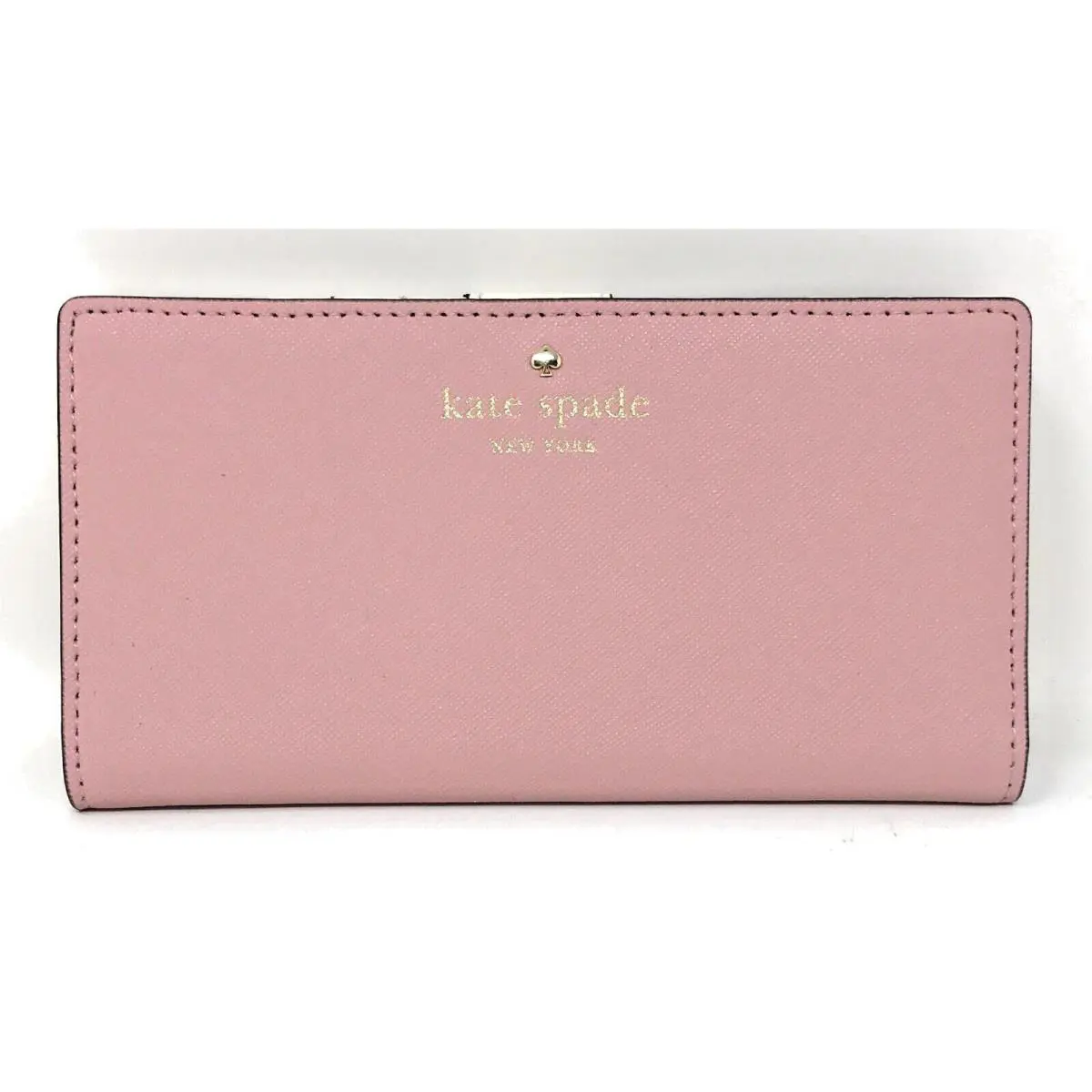 Kate Spade Mikas Pond Stacy Crosshatch Leather Wallet - Pink Bonnet