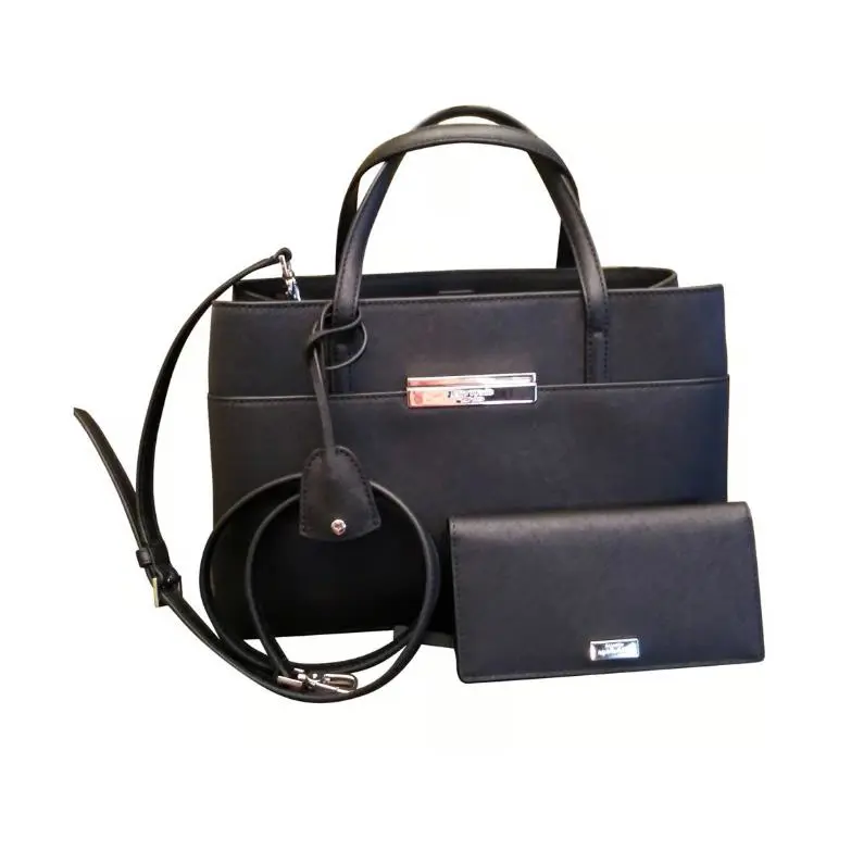 Kate Spade Black Clarke Maiden Way Tote/crossbody W/matching Wallet