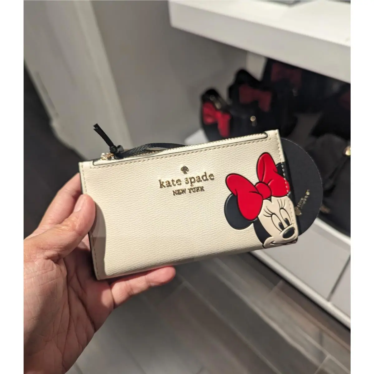 Kate Spade New York x Disney Minnie Small Slim Bifold Wallet KG660