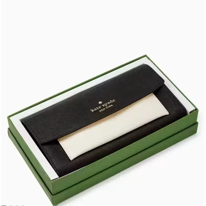 Kate Spade Gift Boxed Cheers 2-Piece Leather Wallet Card Case Set RP