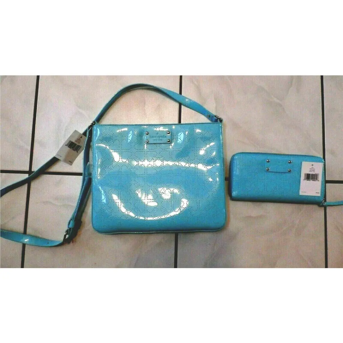Kate Spade Aqua Blue Metro Darby Purse Bag Crossbody Wallet New