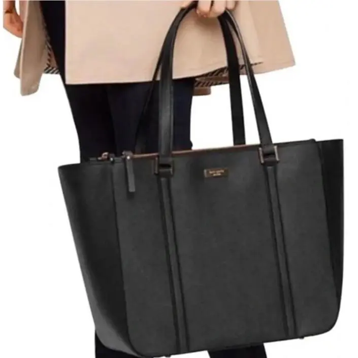 Kate Spade New York Briar Newbury Lane Saffiano Leather Tote Bag Black
