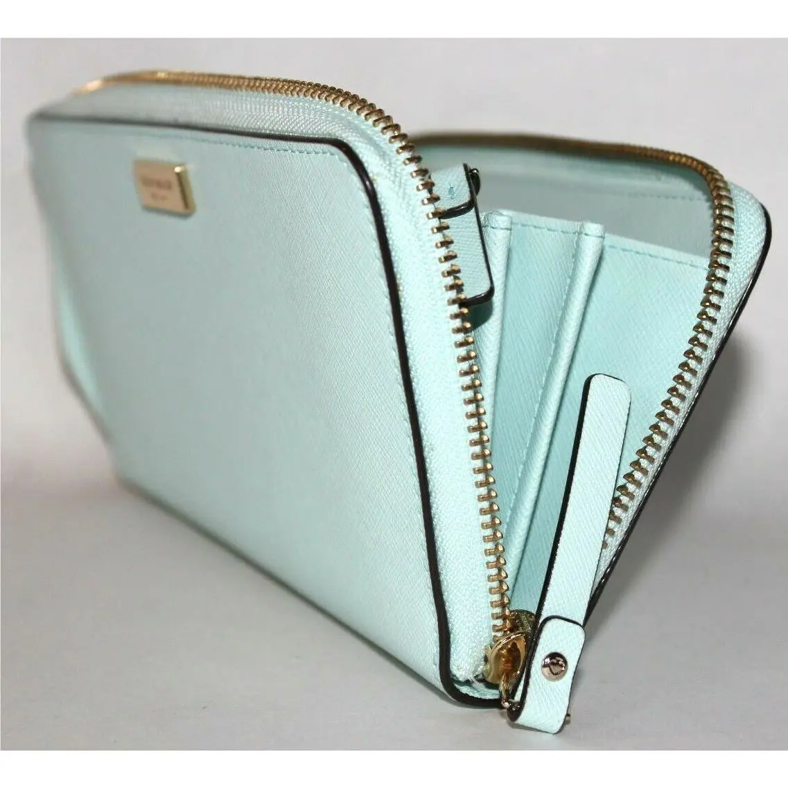 New Kate Spade New York- Neda Wellesley Leather Wallet: Teal Black