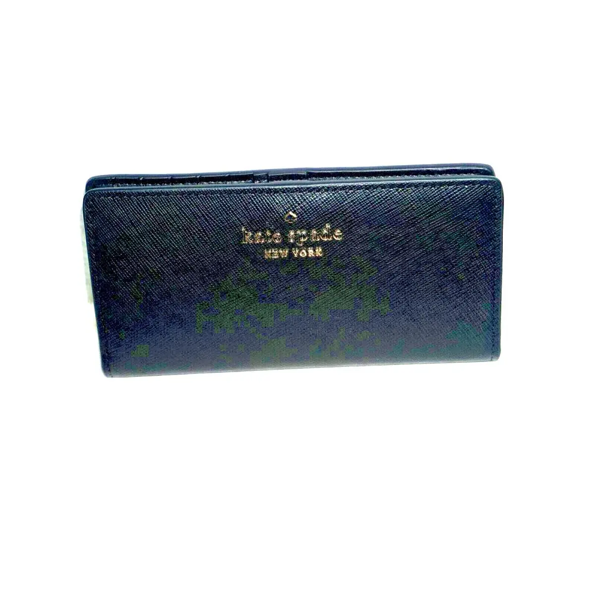 Kate Spade Staci Black Curran Snap Close Slim Leather Wallet WLR00145