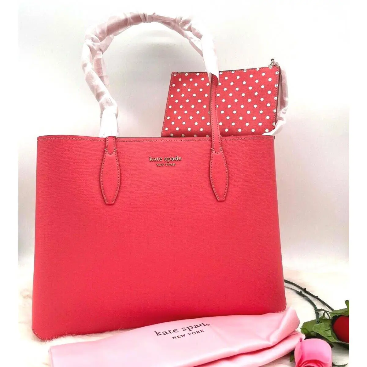 Kate Spade All Day Leather Large Shopper Tote Bag In Peach Melba