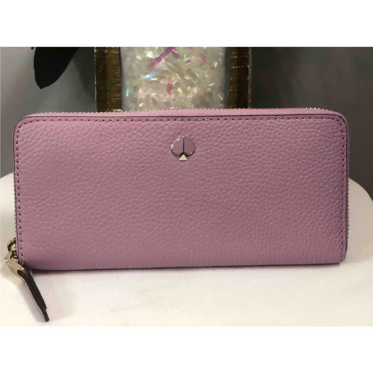Kate Spade Polly Slim Continental Zip Around Wallet in Purple PWRU7177