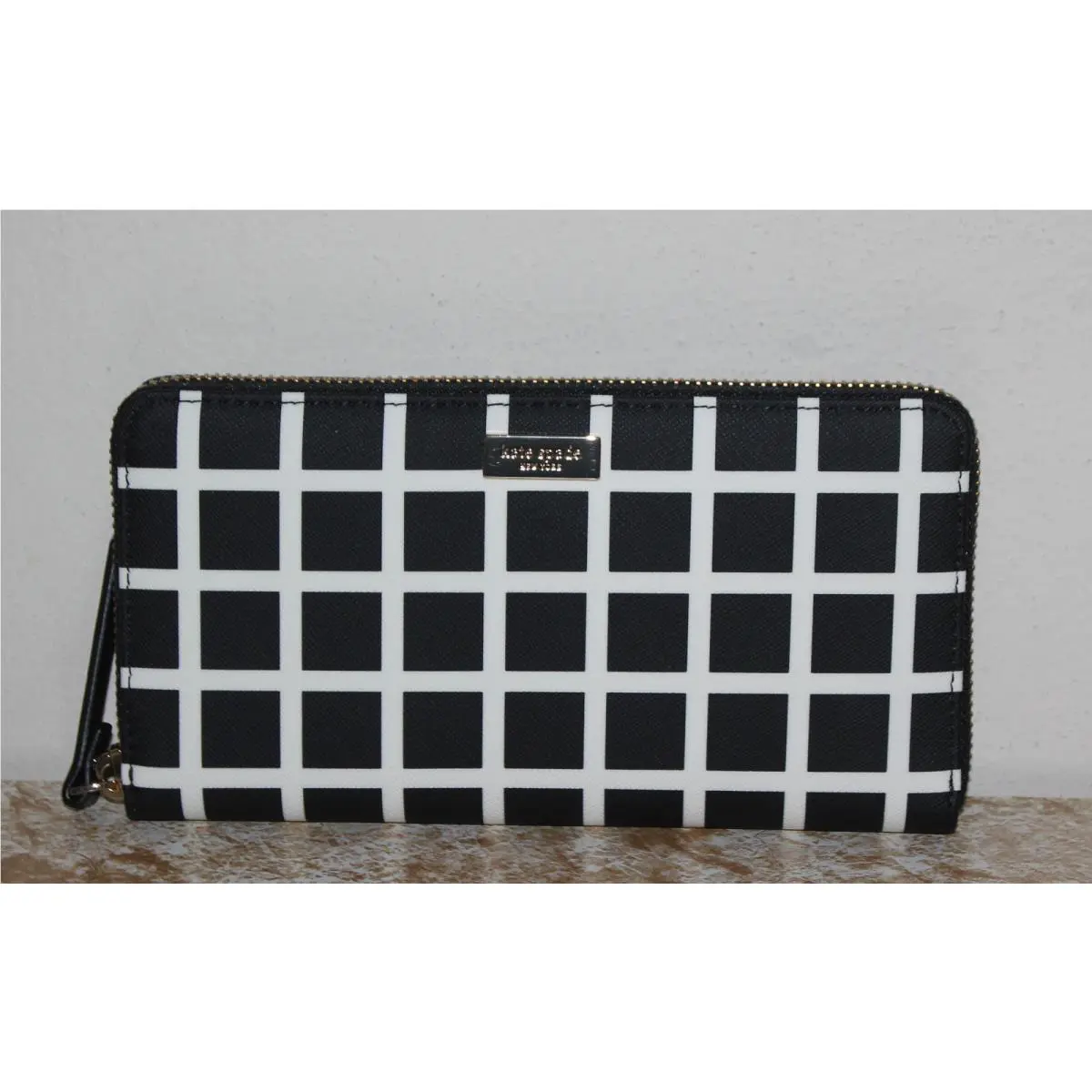 Kate Spade York Lacey Shore Street Zip Around Wallet Check