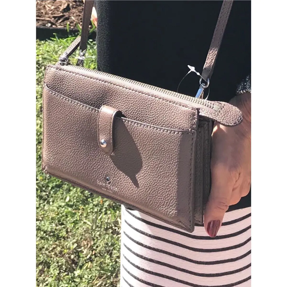 New Kate Spade Alegra Larchmont Avenue Crossbody - Light Walnut