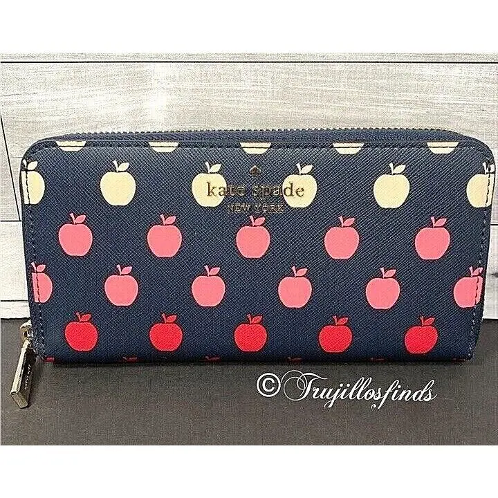 Kate Spade Staci Large Continental Wallet Orchard Degrade Print K8296 New