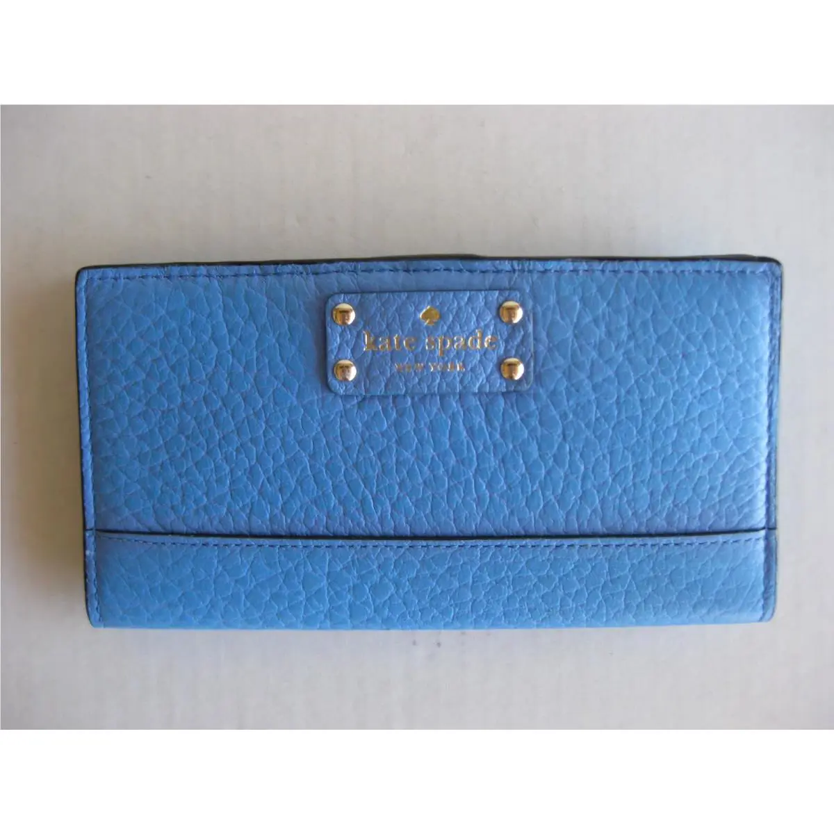 Kate Spade Stacy Bay Street Bifold Leather Wallet Color Alice Blue