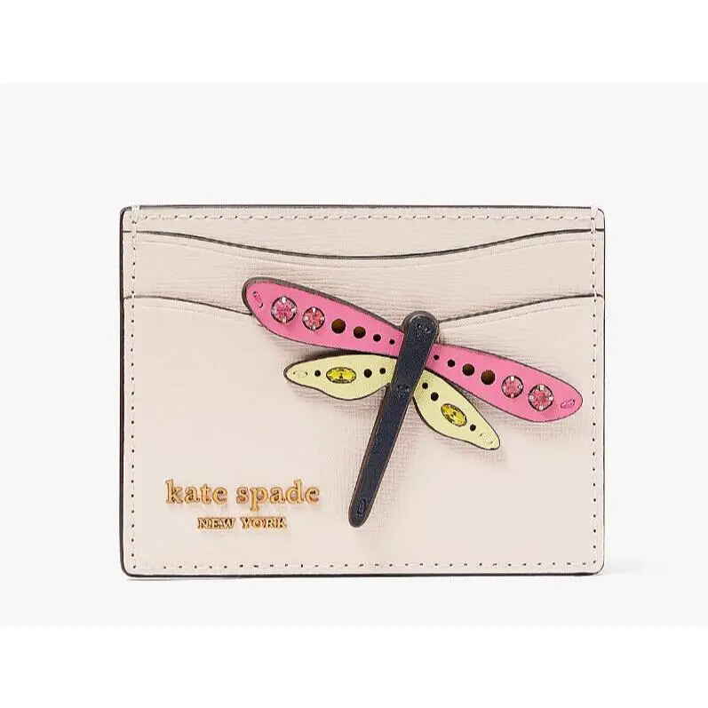 Kate Spade Dragonfly Novelty Embellished Leather Cardholder