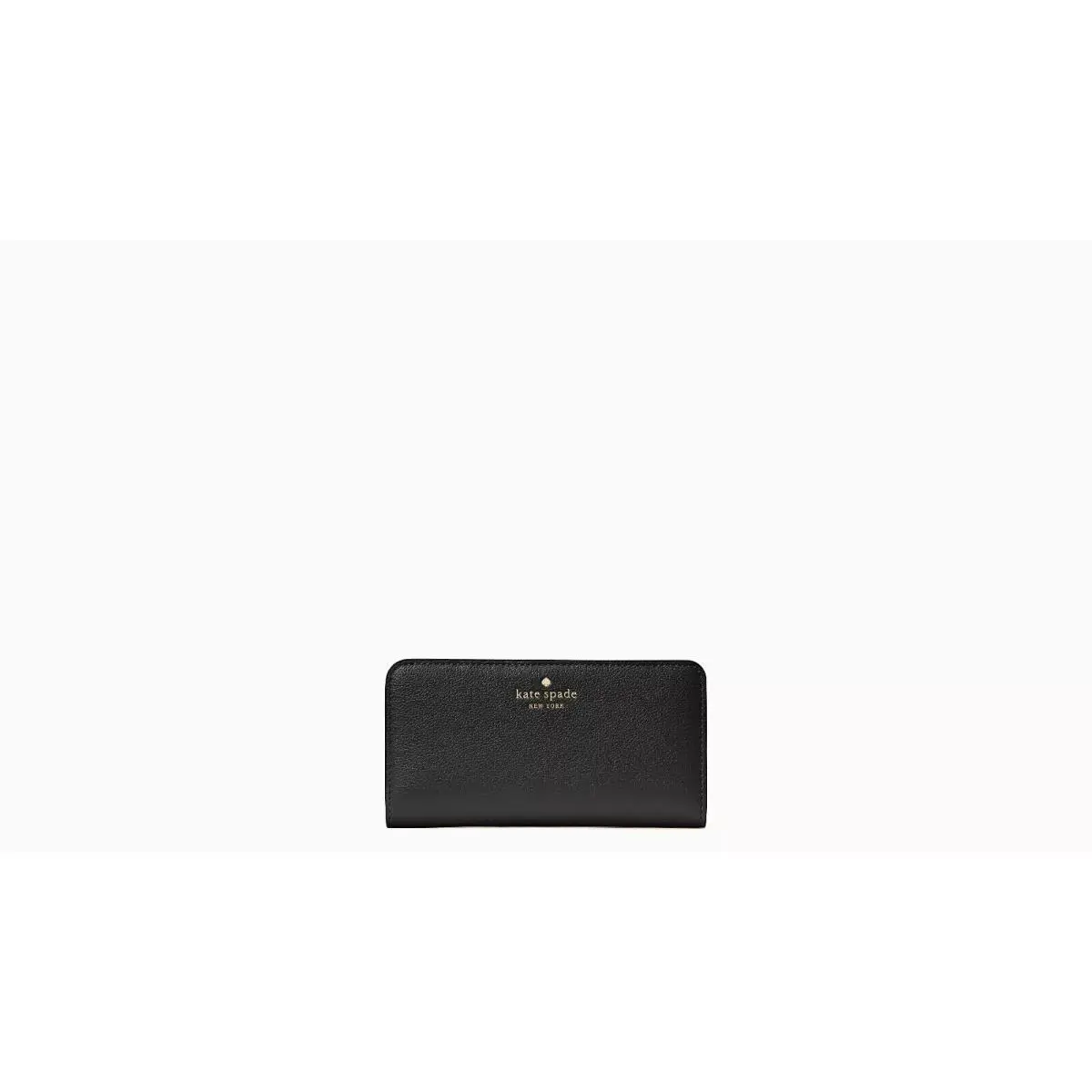Kate Spade Bailey Large Slim Bifold Textured Leather Wallet In Black K9754