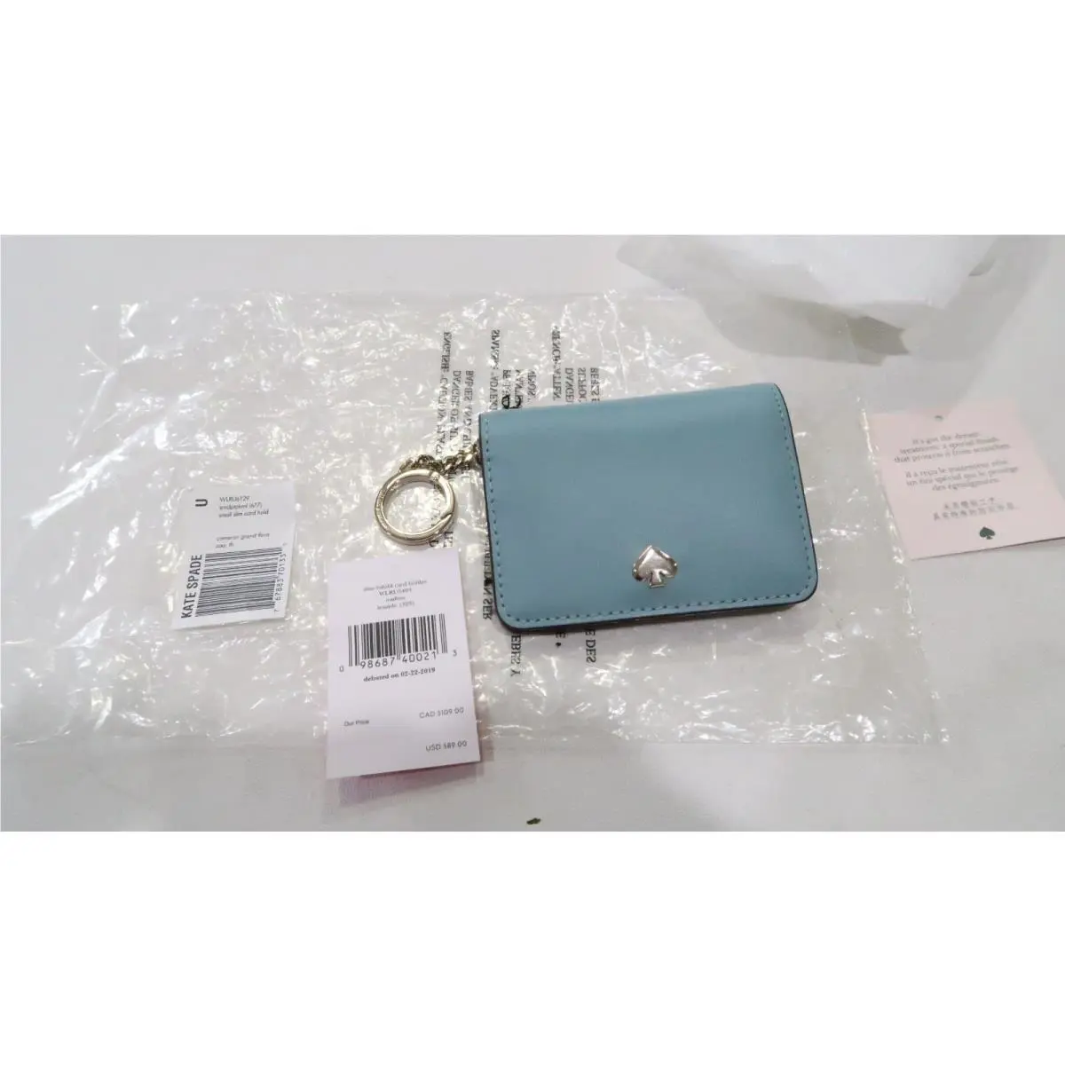 Kate Spade New York Nadine Seaside Slim Bifold Card Holder WLRU5493