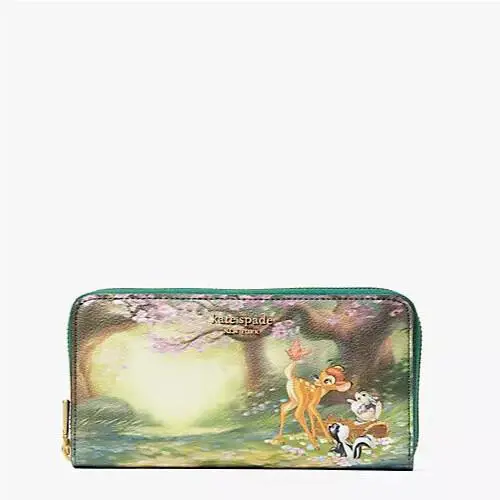 Disney X Kate Spade Bambi Zip Around Continental Wallet