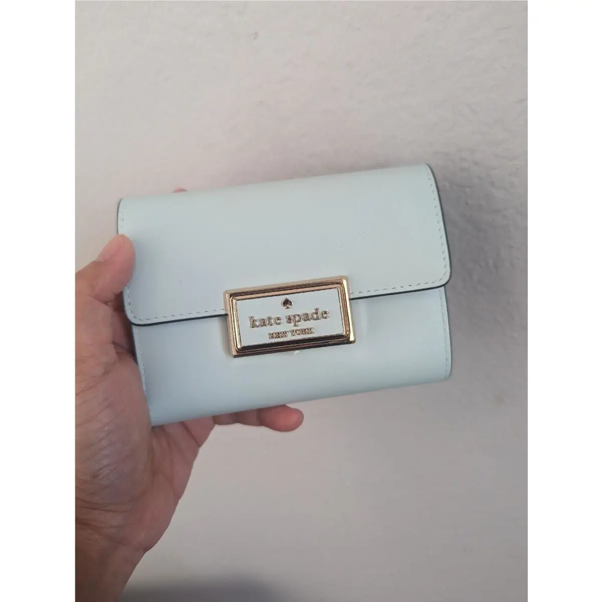 Kate Spade Reegan Medium Flap Wallet In Turquoise
