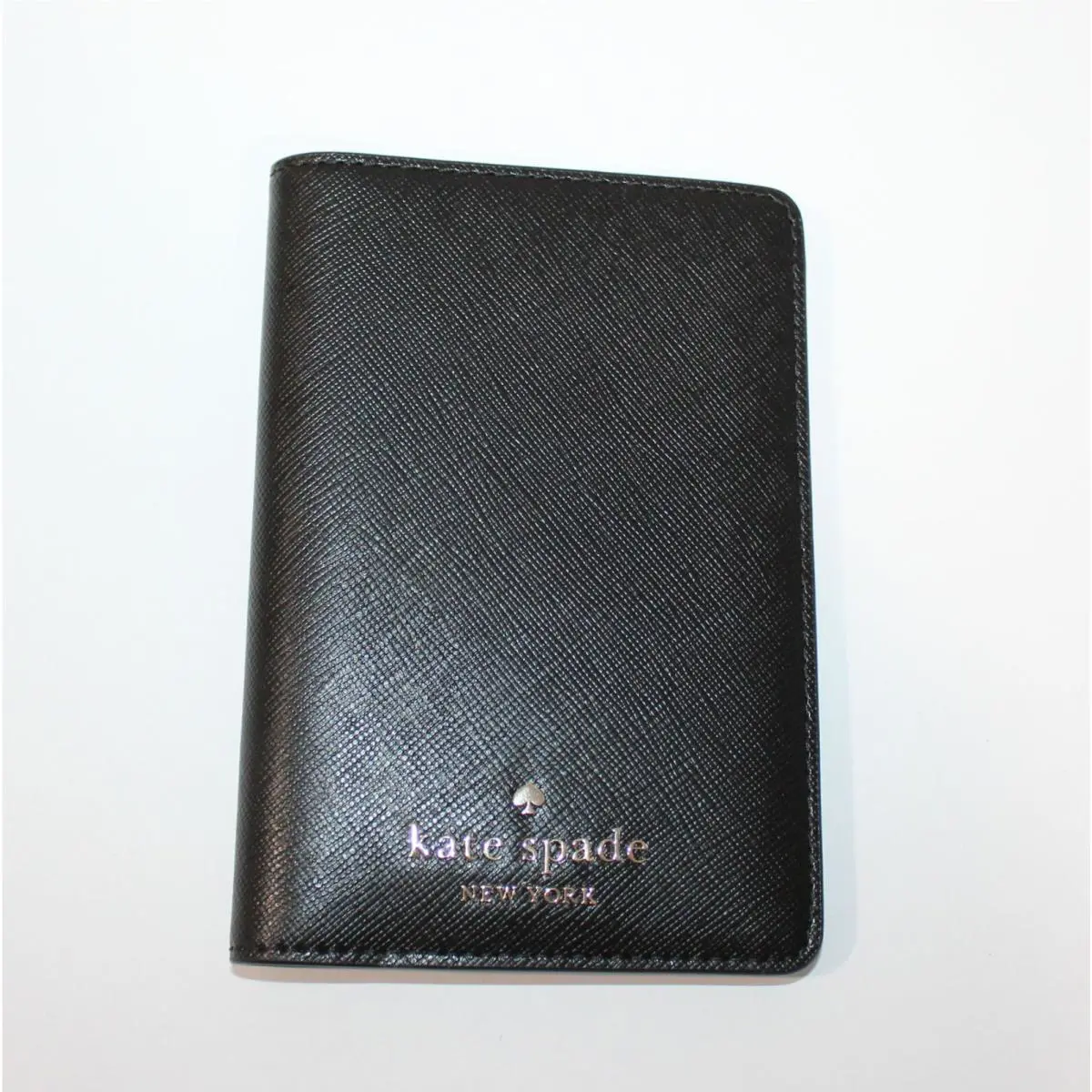 Kate Spade Staci Saffiano Leather Passport Holder Wallet Black WLR00142