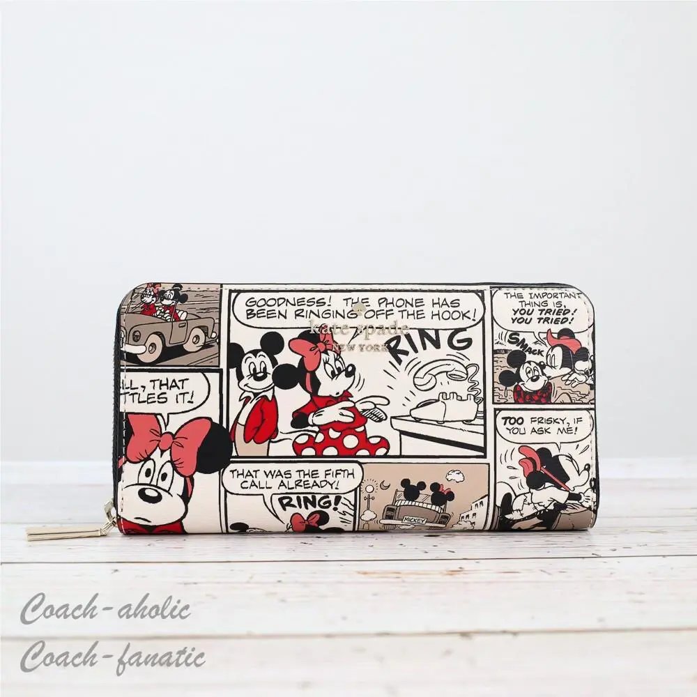 Disney X Kate Spade New York Mickey Mouse Large Continental Leather Wallet