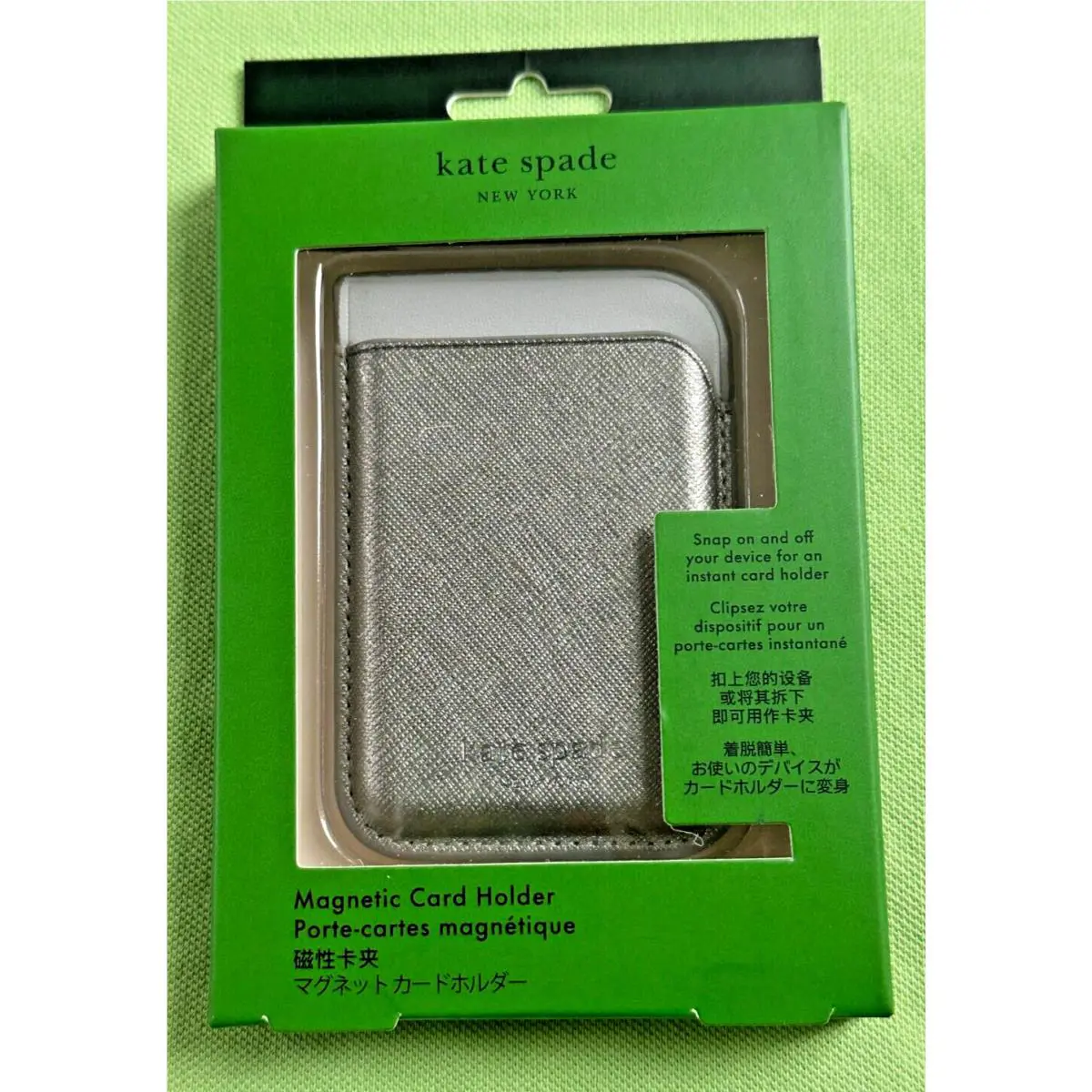 Kate Spade Devin Colorblocked Magnetic Phone Card Holder:nib Stone Path/multi