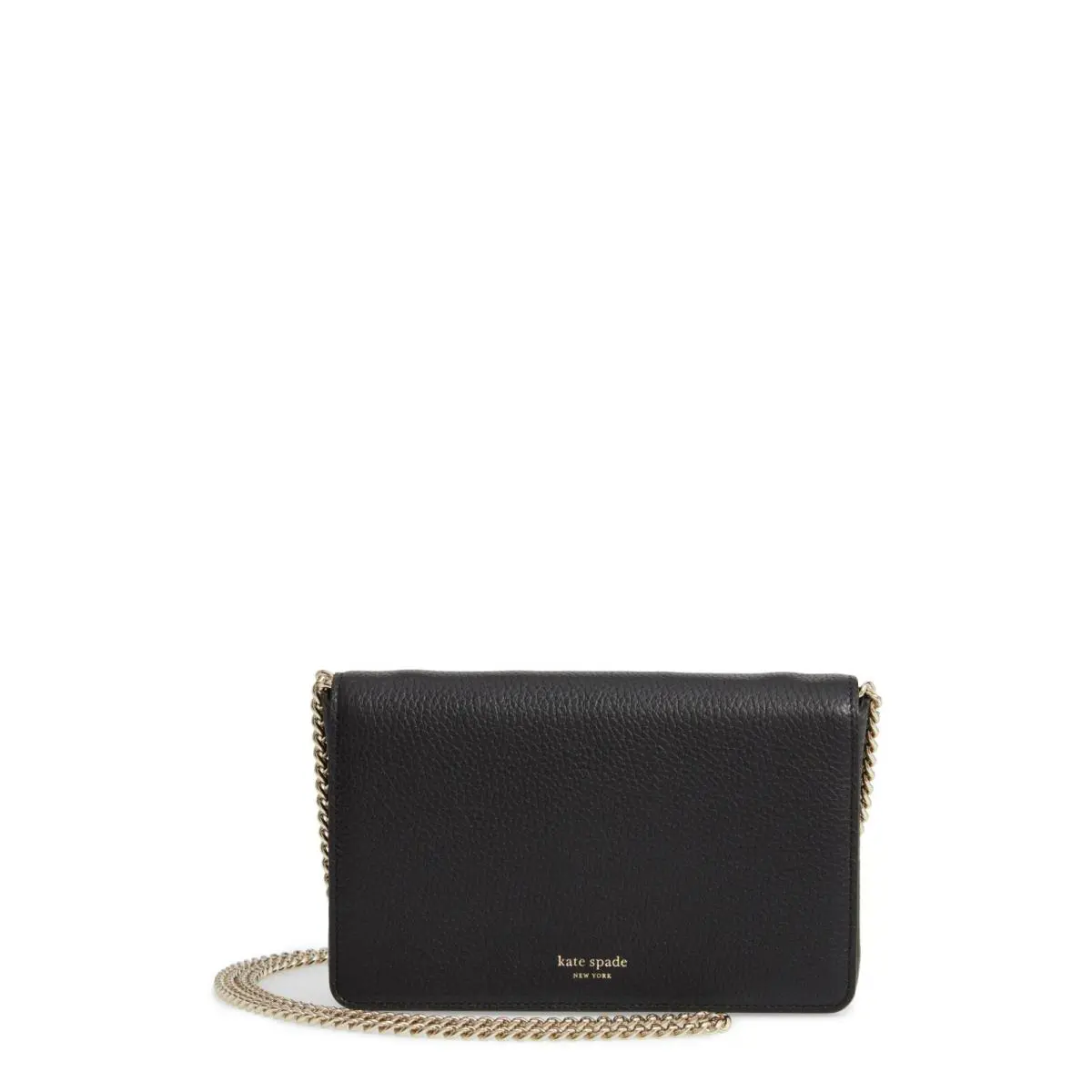 Women`s Kate Spade New York Shirley Leather Chain Wallet Crossbody Bag - Black