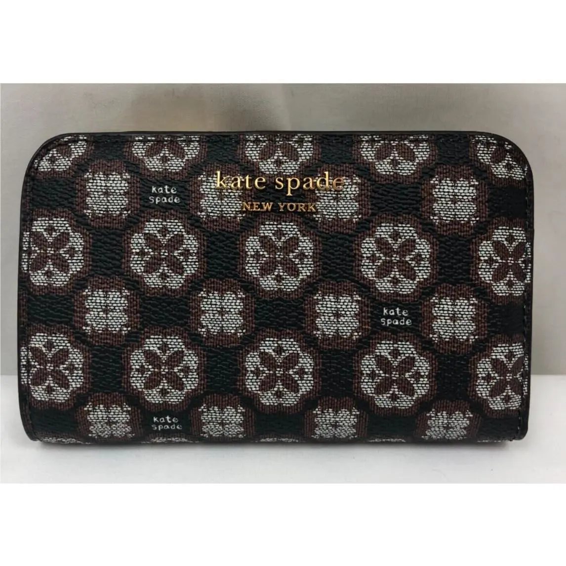 Kate Spade Flower Monogram Compact Wallet