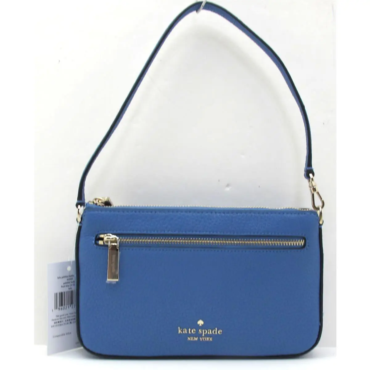 Kate Spade Leila Pebbled Leather Top Handle Convertible Wristlet Fresh Blue
