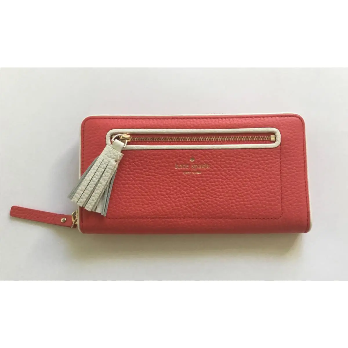 Kate Spade New York Wallet Neda Pebbled Leather Zip Around Chester Street