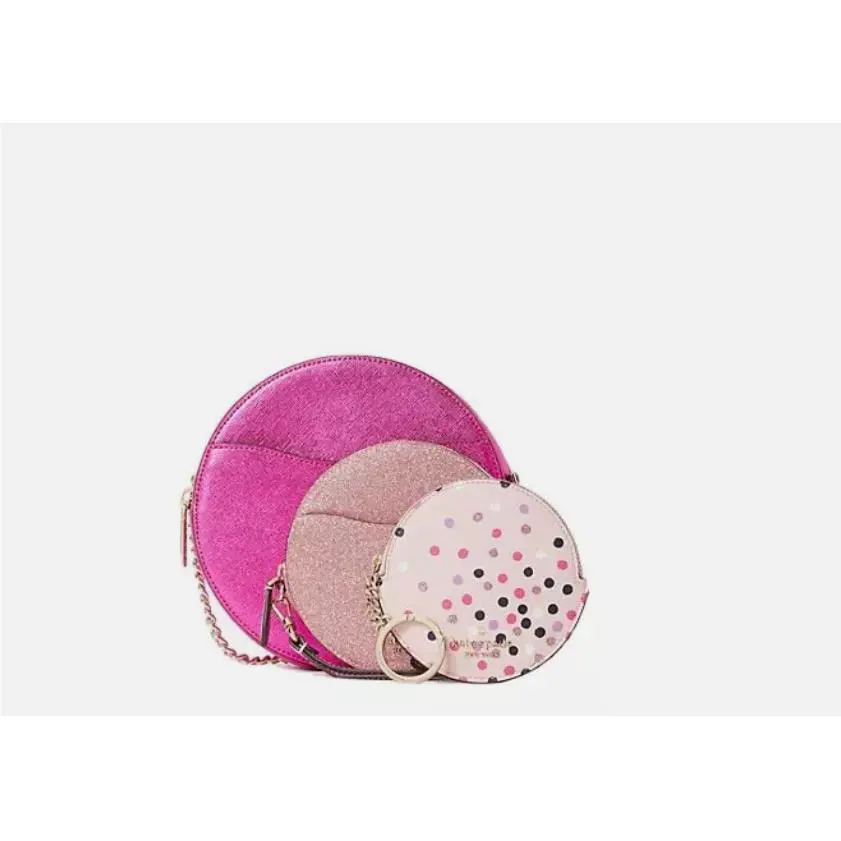 Kate Spade Cindi Triple Crossbody Set Glitter / Festive Confetti Dot 3 Bags in 1
