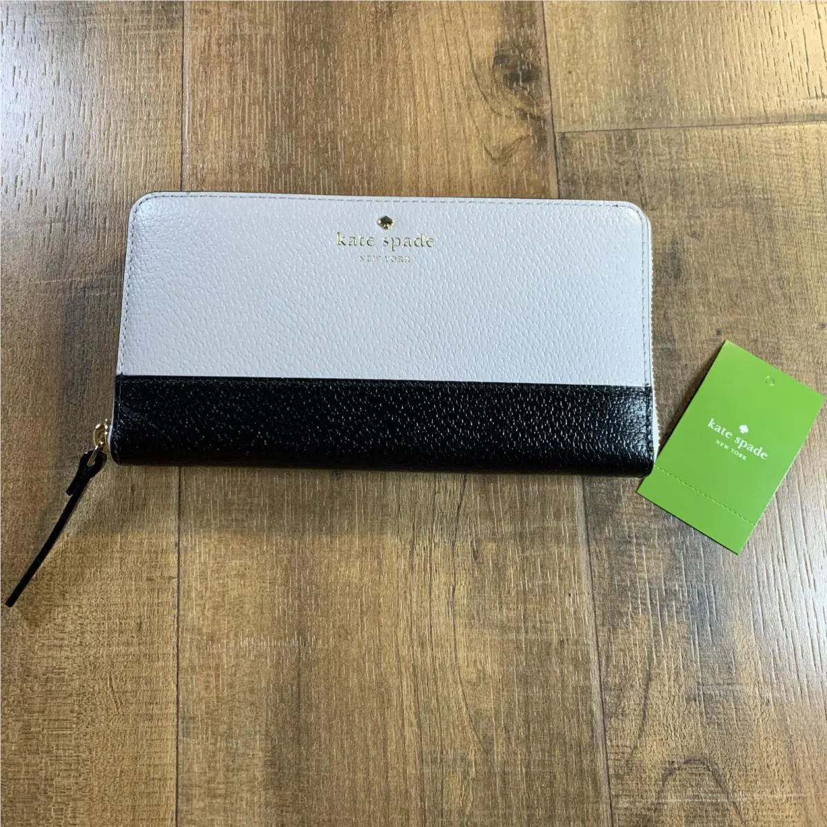 Kate Spade New York Grand Street Large Colorblock Lacy Wallet Stoneice Black