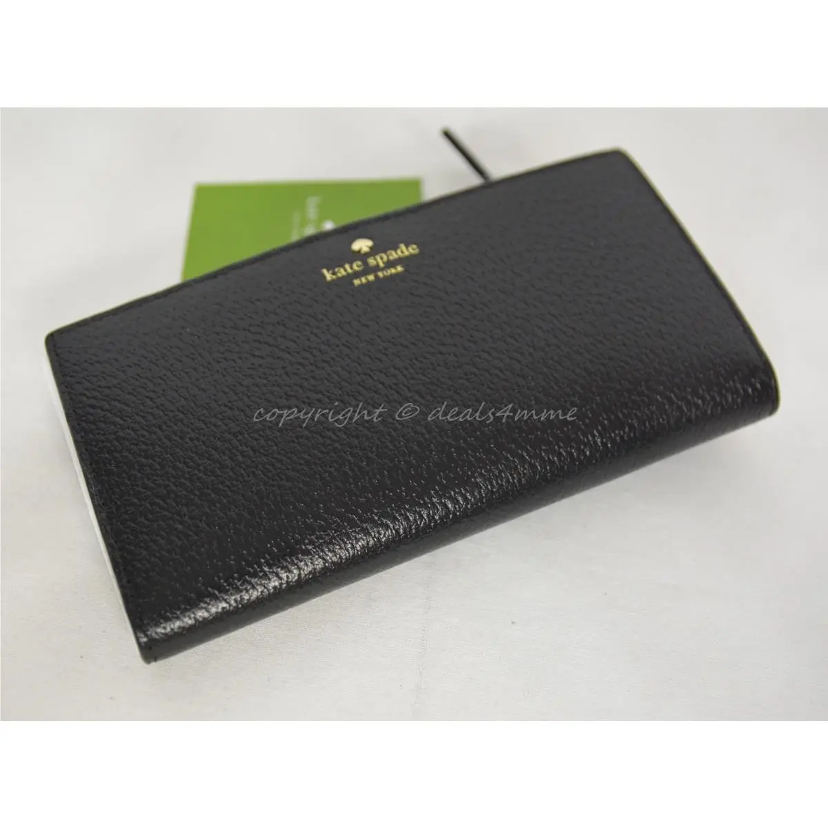 Kate Spade Grand Street Stacy Wallet in Black Leather Style WLRU2153